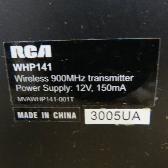 RCA WHP141 Wireless Stereo Headphones 900MHz Power Adapter Manual TESTED WORKS - Picture 10 of 10